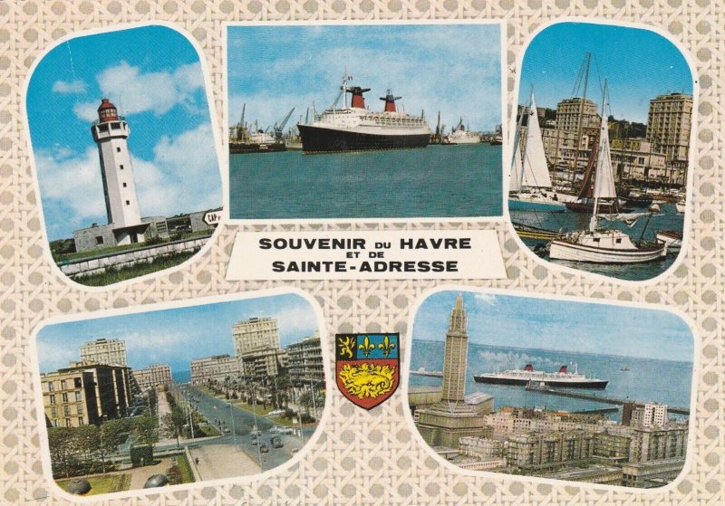 SOUVENIR DU HAVRE ET DE SAINTE-ADRESSE, France - Vintage POSTCARD