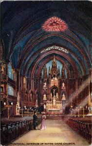Montreal Quebec Interior of Notre Dame Church QC #2553 Tuck c1908 Postcard H42