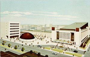 Winnipeg MB Manitoba Centennial Centre Concert Hall Illustration Postcard G39