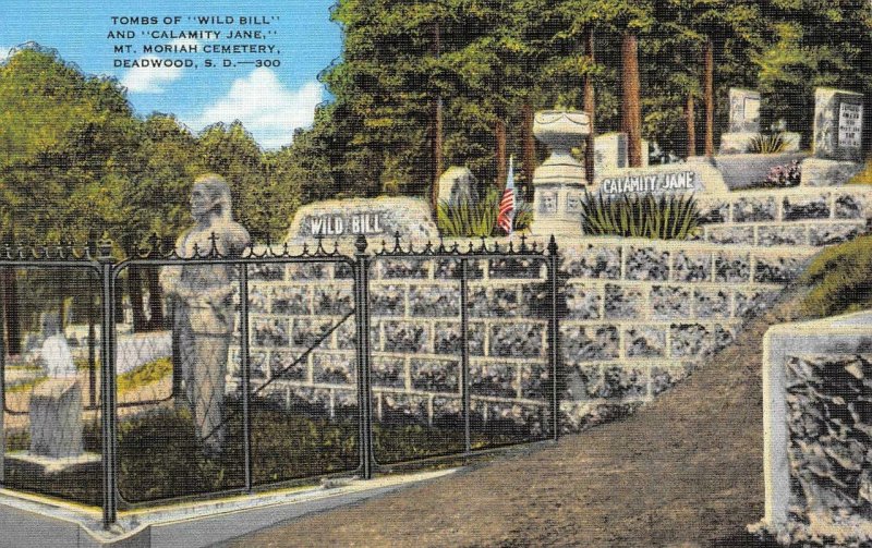 DEADWOOD, SD South Dakota  GRAVES~WILD BILL & CALAMITY JANE  Mt Moriah Cemetery