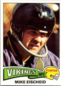 1975 Topps Football Card Mike Eischeid Minnesota Vikings