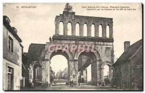 Old Postcard Authn Ancient Roman Gate called d & # 39Arroux