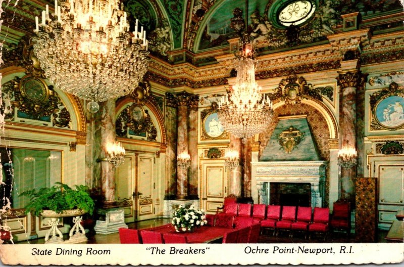 Rhode Island Newport Ochre Point The Breakers State Dining Room 1976