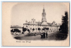 c1905 Loretto Church Greetings from Prag Czech Republic Unposted Postcard