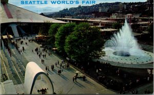 Vtg 1962 Seattle World's Fair International Fountain Washington WA Postcard