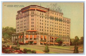 c1940's General Brock Hotel Niagara Falls Ontario Canada Vintage Postcard