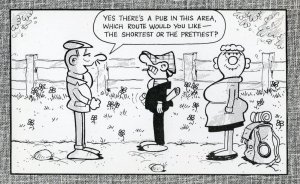 Andy Capp Farm Pathway Lost Wanting A Pub Comic Postcard