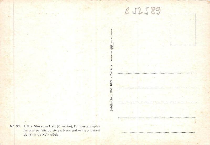 B52589 Cheshire Litlle Morenton Hall uk