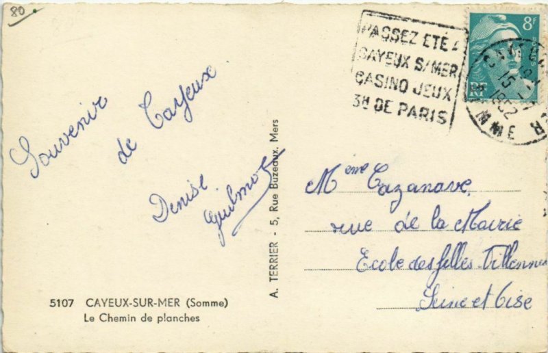 CPA CAYEUX-sur-MER Chemin de Planches (807317)