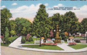 Illinois Peoria Main Street Entrance Laura Bradley Park