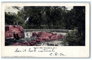 1904 Hunt's Mill River Lake Exterior Providence Rhode Island RI Vintage Postcard