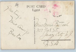 Cairo Egypt Postcard Bank and St. Yoseph's Church c1930’s RPPC Photo