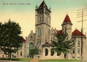 Circa 1905-10 M.E. Church in Findlay, Ohio Vintage Postcard P5