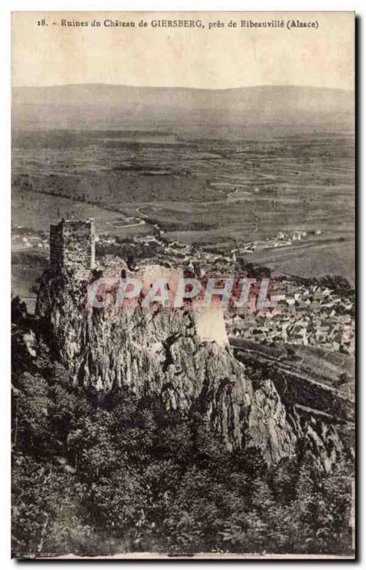 Pres Ribeauville - Ruins of Castle - Giersberg Old Postcard