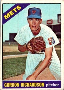 1966 Topps Baseball Card Gordon Richardson New York Mets sk2019