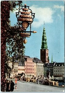 Postcard - The Fish-market and St. Nicholas Church - Copenhagen, Denmark