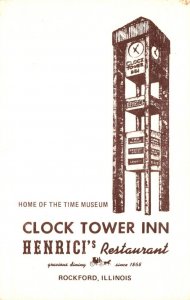 Illinois Rockford Henrici's Clock Tower Inn Restaurant