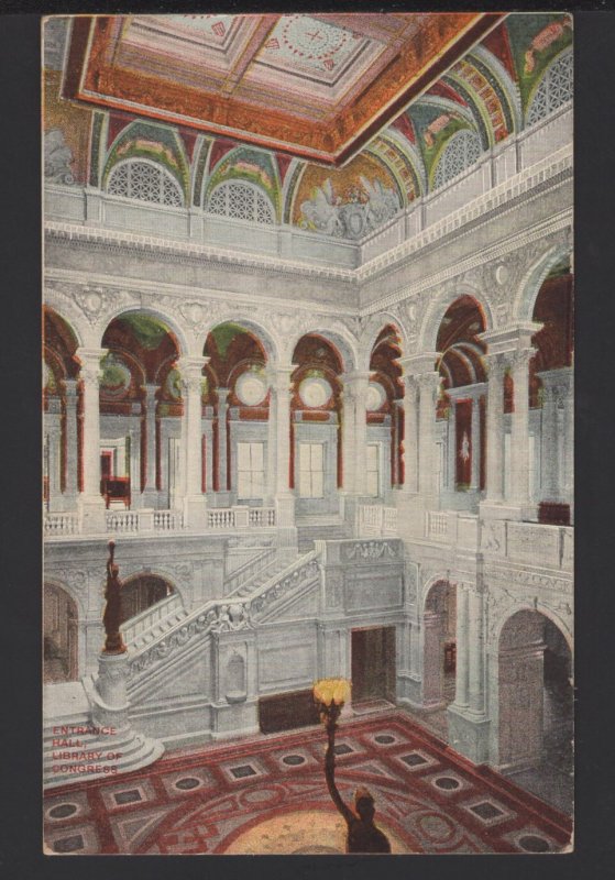 DC WASHINGTON Interior Central Stair Hall of Library of Congress pm1912 ~ DB