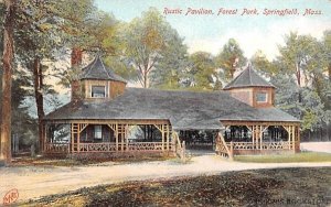 Rustic Pavilion in Springfield, Massachusetts Forest Park.