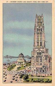 Riverside Church & Grant's Tomb New York City, USA 1940 