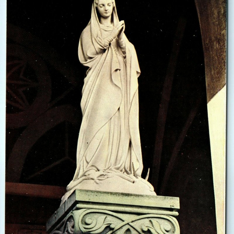 c1950s Nagasaki, Japan Holy Mother in Oura Church Litho Photo Postcard Vtg A31