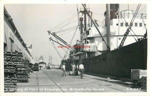 TX, Brownsville, Texas, Loading Port, Steamship, No. 6-0-587, RPPC