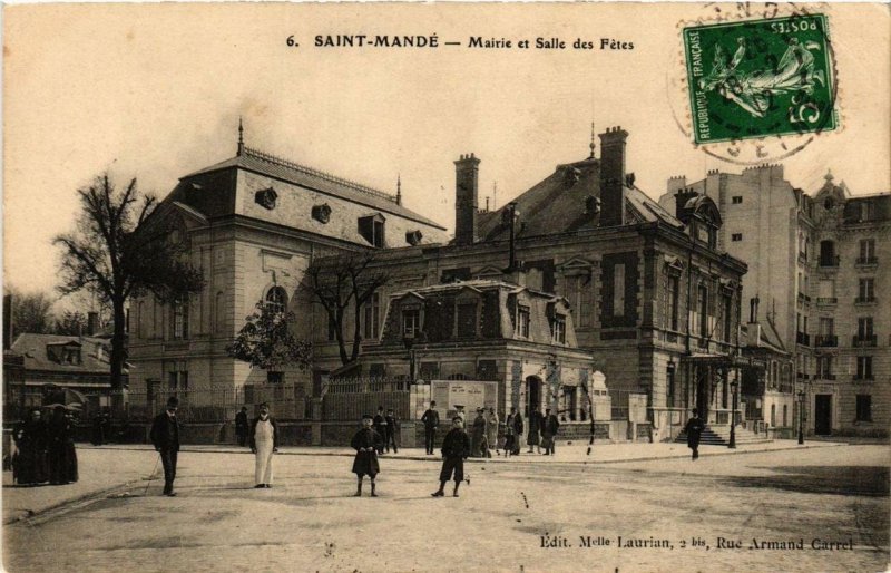 CPA AK St-MANDÉ Mairie et Salle des Fetes (672440)