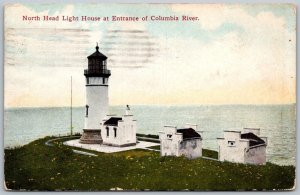 Vancouver Washington 1912 Postcard North Head Light House Columbia River