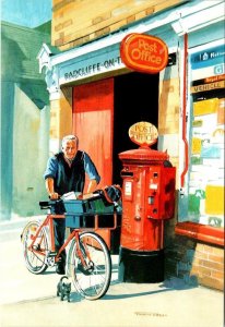 Radcliffe-on-Trent, England POSTMAN/BICYCLE  Artist TIMOTHY O'BRIEN 4X6 Postcard