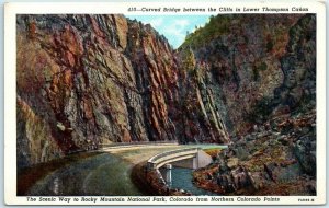 M-9927 Curved Bridge Between the Cliffs in Lower Thompson Canyon Colorado