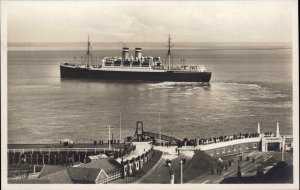 Hamburg Amerika Line Steamer Steamship New York RPPC Vintage Postcard