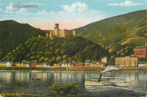 Germany navigation themed postcard Stolzenfels pleasure cruise