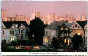 Postcard - Victorian Houses in San Francisco, California