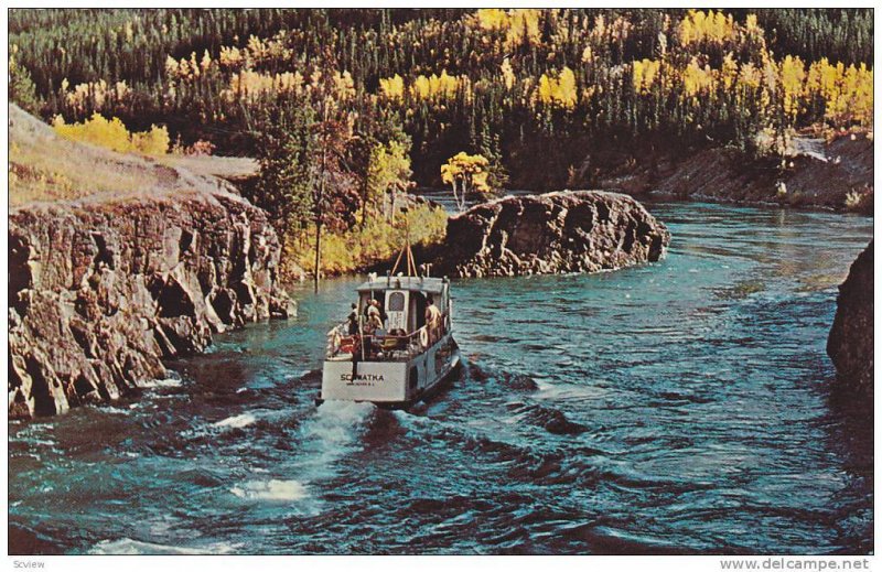 Excursion boat SCHWATKA , Whitehorse Rapids , Yukon , Canada , 40-60s