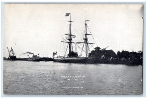 c1910's View Of Perry's Flag Ship Niagara Buffalo New York NY Antique Postcard