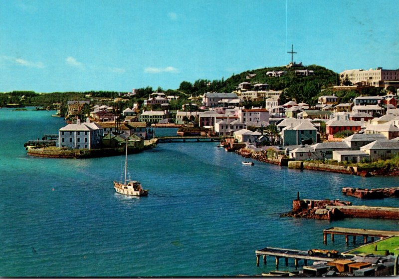Bermuda View Of Harbour Old Town and St Georges' Hotel