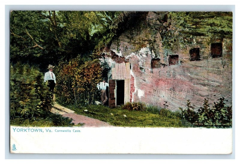 Circa 1910 General Cornwallis Cave Yorktown Virginia Vintage Postcard F24 