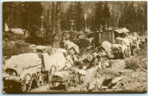 M-29267 Close-up of wagon trains California