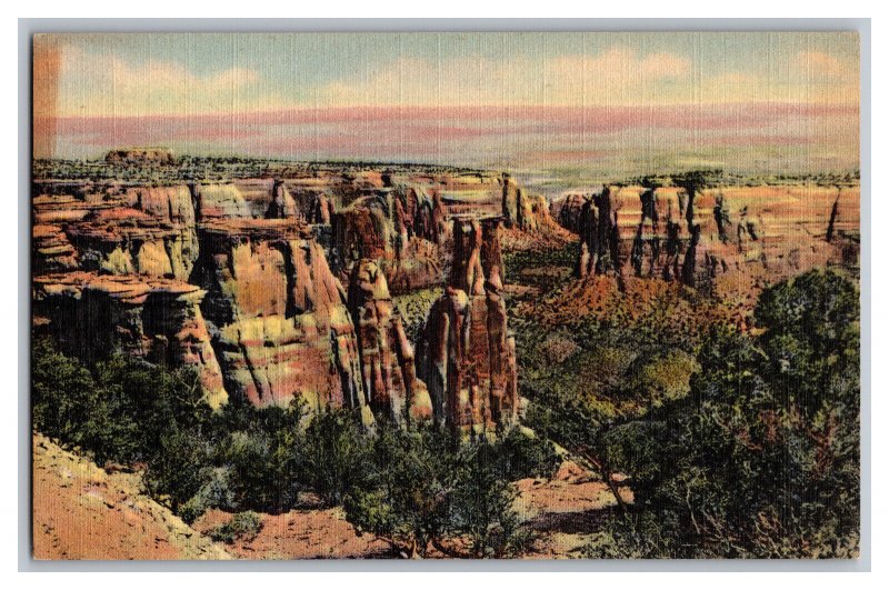 Postcard CO Monoliths In Monument Canon Colorado Vintage Standard View Card