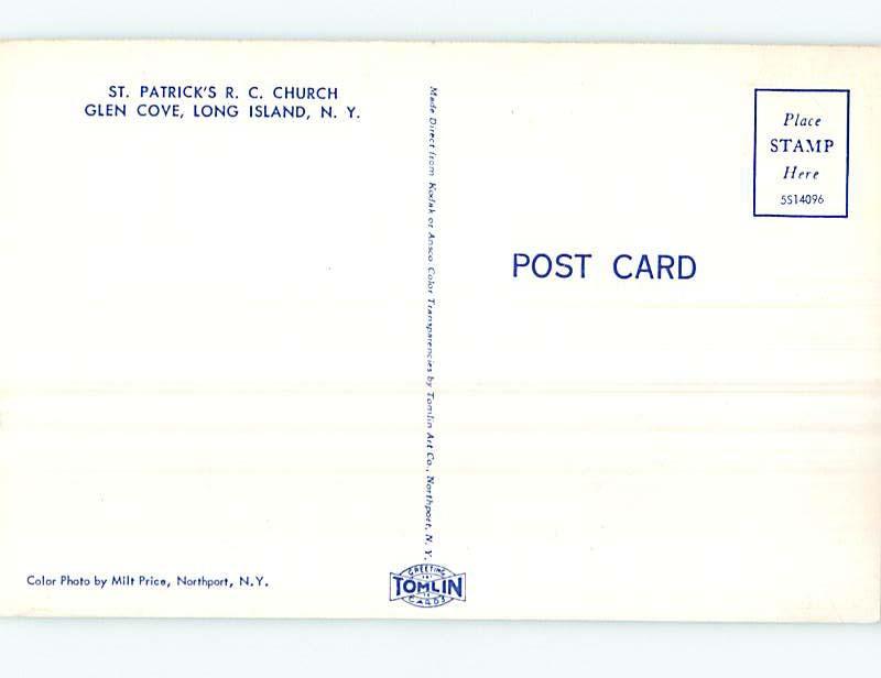 Unused Pre-1980 GLEN COVE CHURCH SCENE Long Island New York NY L3727