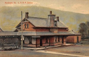 Randolph, Vermont C.V.R.R. Station Railroad Depot c1910s Vintage Postcard