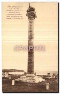 Old Postcard Cote d'Emeraude St Cast granite column 18m Battle September 11, ...