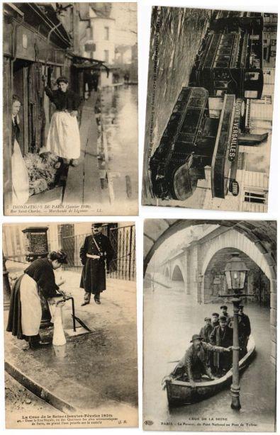 FRANCE FLOODS, INDONATIONS 1910, FRANCE 300 CPA