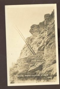 RPPC KIVA PUVE CLIFFS NEW MEXICO NM VINTAGE REAL PHOTO POSTCARD