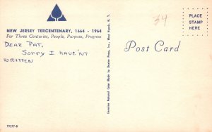 Vintage Postcard Three Centuries People Purpose Progress Tercentenary New Jersey