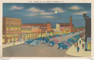 CAMDEN, South Carolina, 1930-1940's; Broad Street At Night
