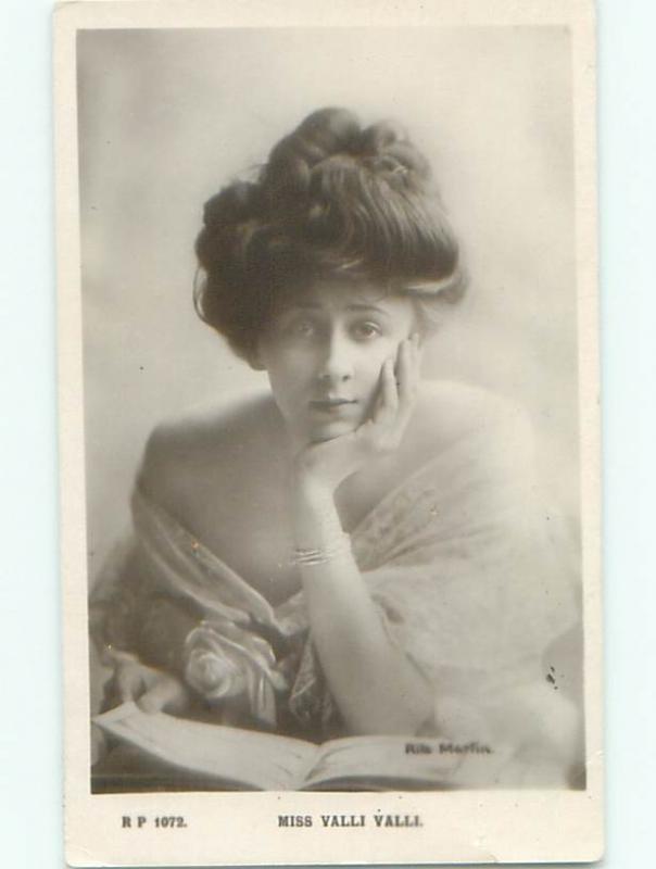 rppc 1908 Valli Valli GERMAN SILENT FILM ACTRESS FROM GERMANY AC8265