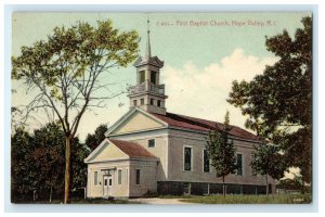 1909 First Baptist Church, Hope Valley, Rhode Island RI Unposted Postcard