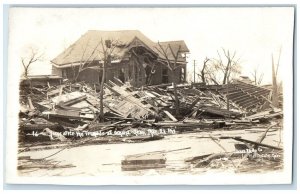 Omaha Nebraska NE RPPC Photo Postcard Ruins After Tornado Disaster 1913 Antique