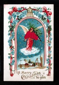 U S 1907 Christmas Picture Postcard!